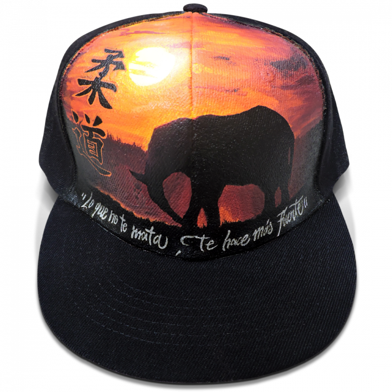 Gorra personalizada | Elefante en atardecer
